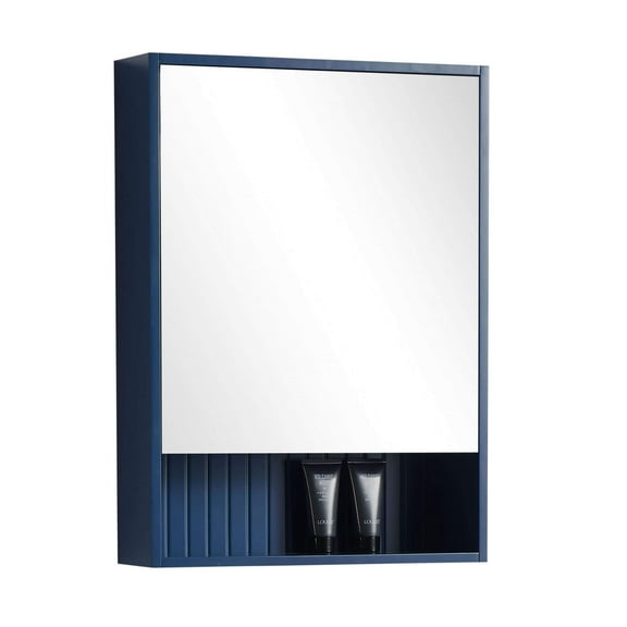 Fine Fixtures Venezian Medicine Cabinet Navy Blue 22" Matte