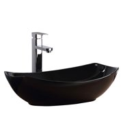 Fine Fixtures Vessel Sink Vitreous China Black