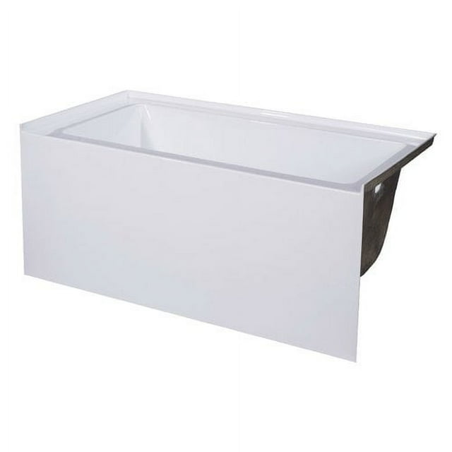 Fine Fixtures White Acrylic Apron Soaking Bathtub (60 x 32 x 21) 60