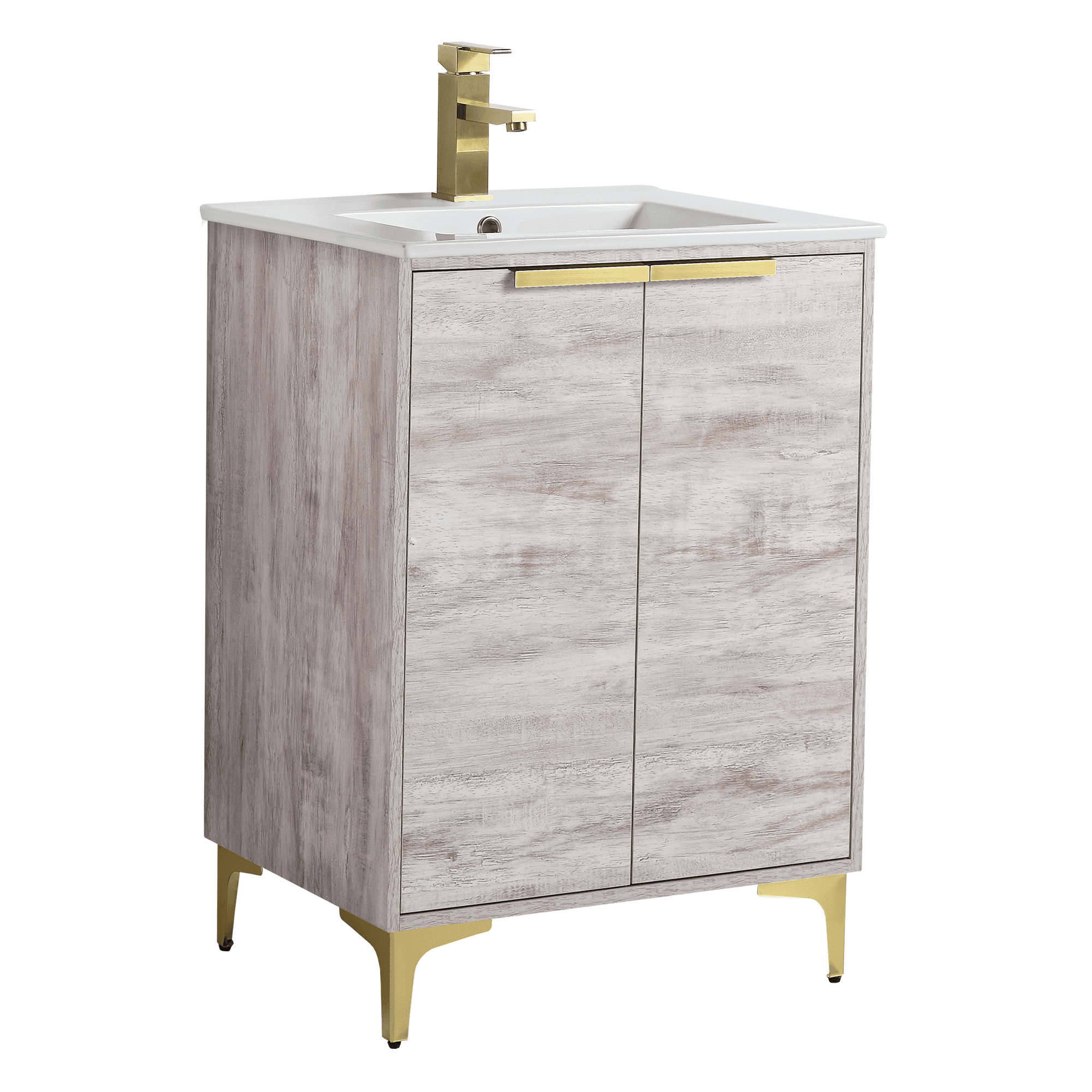 Fine Fixtures Wilmington 24 Inch Bathroom Vanity With Sink - Fully Assembled Bathroom Sink ...