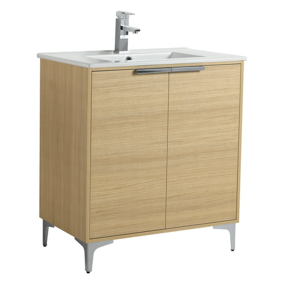Fine Fixtures Wilmington 30 Inch Small Bathroom Vanity With Sink - 30 Bathroom Vanity With Sink Top Combo, Bathroom Vanities, Wooden 30 Inch Bathroom Vanity, Modern Bathroom Sink Cabinet, Sink Vanity