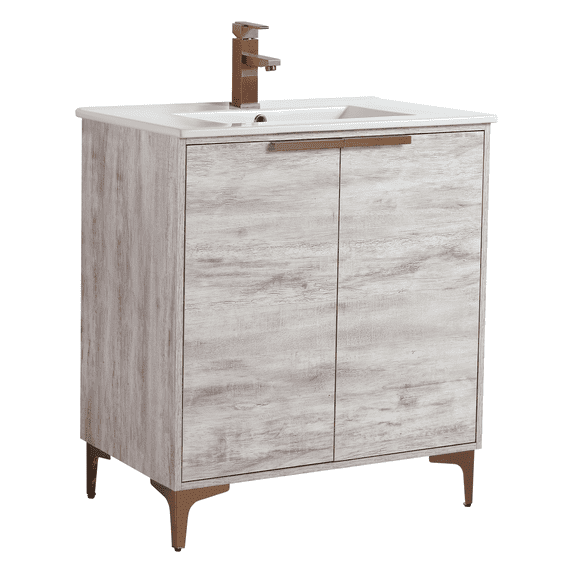 Fine Fixtures Wilmington 30 Inch Small Bathroom Vanity With Sink - 30 Bathroom Vanity With Sink Top Combo, Bathroom Vanities, Wooden 30 Inch Bathroom Vanity, Modern Bathroom Sink Cabinet, Sink Vanity