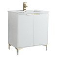 thumbnail image 1 of Fine Fixtures Wilmington 30 Inch White Bathroom Vanity With Sink - 30 Bathroom Vanity With Sink Top Combo, Bathroom Vanities, Wooden 30 Inch Bathroom Vanity, Modern Bathroom Sink Cabinet, Sink Vanity, 1 of 1