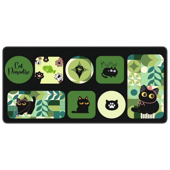 Fine Game Pad Big Pad With with anti-scratch | Multi-Functional smooth tracking for Gaming & Office | Ergonomic Design with wrist support | This big pad ample space for your movements allow Black