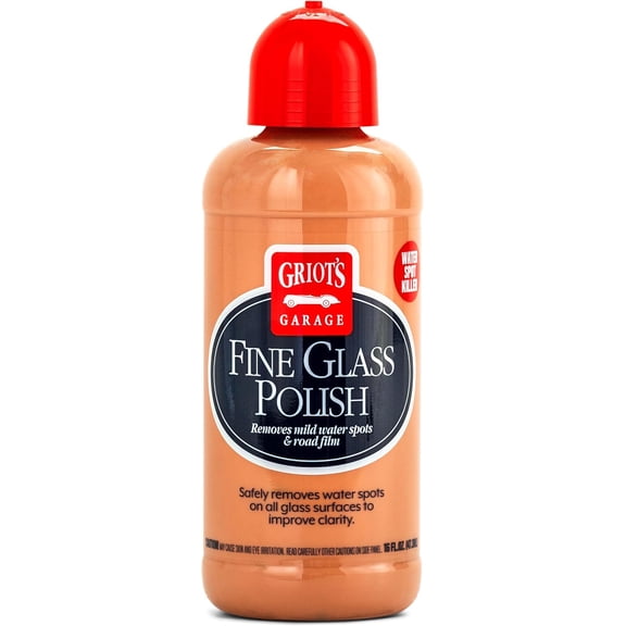 Fine Glass Polish, Car Window, Windshield Polishing Cleaner for Automotive and Home, Removes Stains and Water Spots, 11017, 16 oz