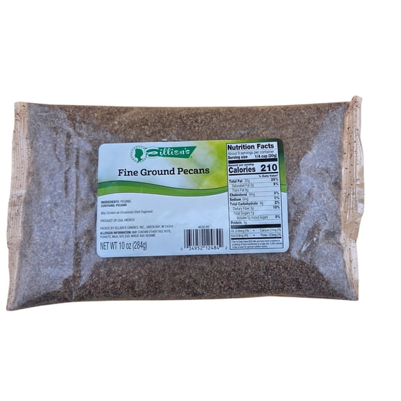 Fine Ground Pecans, 10 oz Bag, Natural Ground Pecans for Baking, Desserts & Cooking