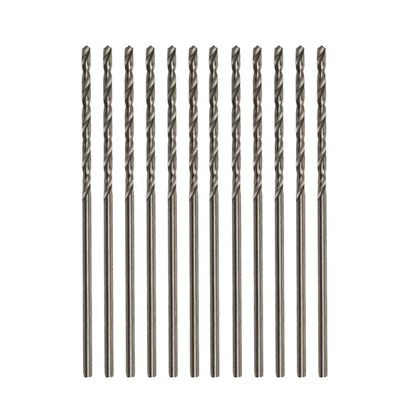 Excel Blades Drill Bits #55  12 Piece High-Speed Steel Twist Drill Set, 0.0520 IN / 1.32 MM