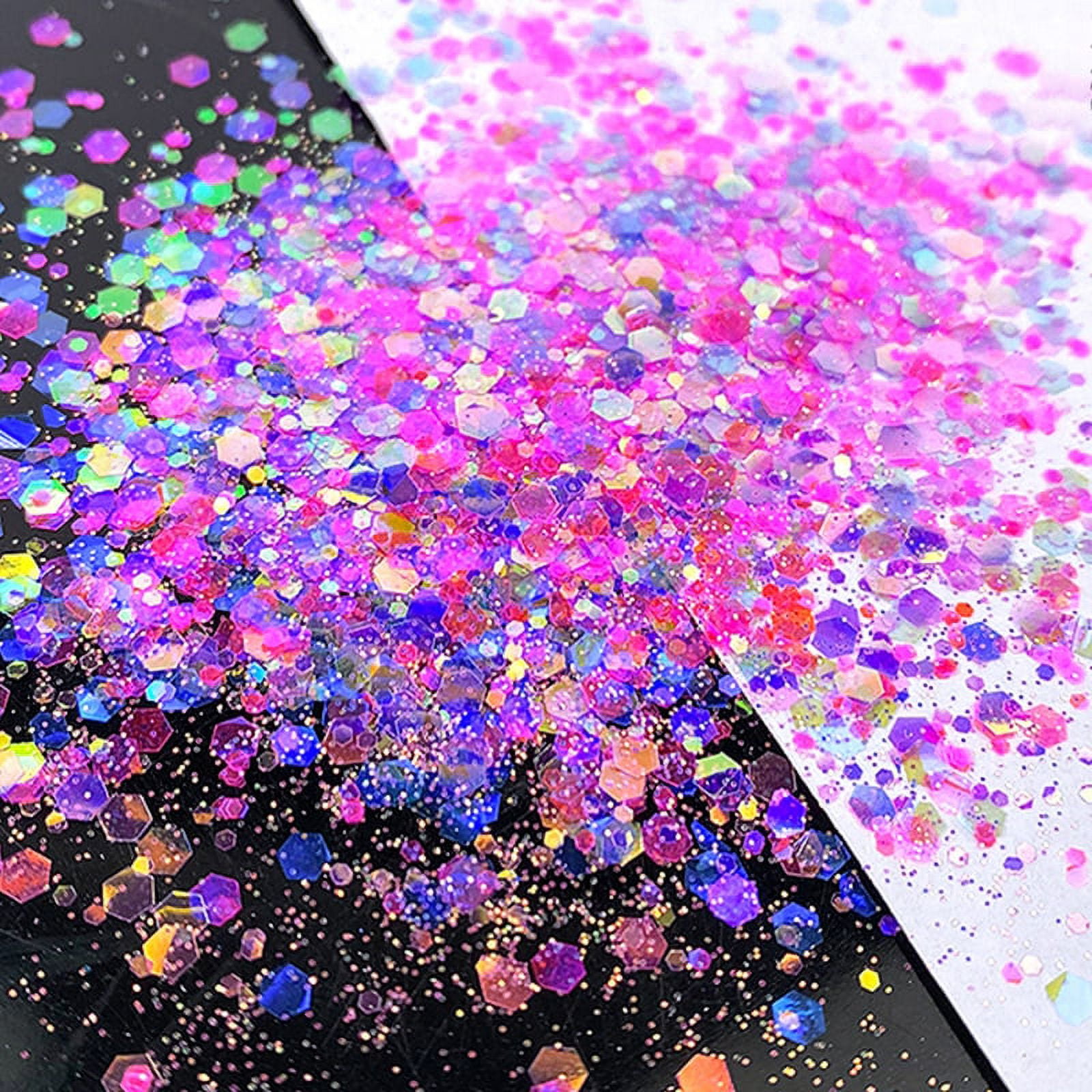 GlitterWarehouse Fine (.008) Holographic Solvent Resistant Cosmetic Grade  Glitter. Great for Makeup Body Tattoo Nail Art and More! (10g Jar) (Rose  Pink)