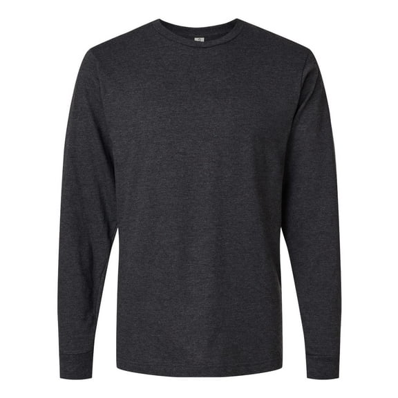 Tultex 202LS Fine Jersey Long Sleeve T-Shirt-Heather Graphite-XL