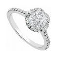 thumbnail image 1 of Fine Jewelry Vault UBJS3265AW14CZ 14K White Gold Engagement Ring With 1 CT CZ, 1 of 1