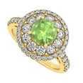 thumbnail image 1 of Fine Jewelry Vault UBNR50661AGVYCZPR Fab Design Peridot & CZ Ring - 2 CT TGW , 21 Stones, 1 of 1