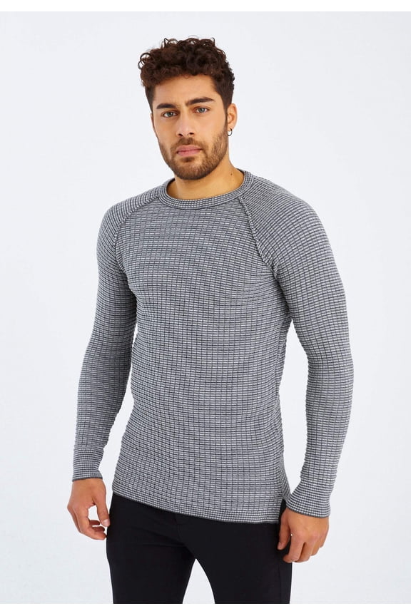 Fine-Knit Round Neck Knitted Sweater