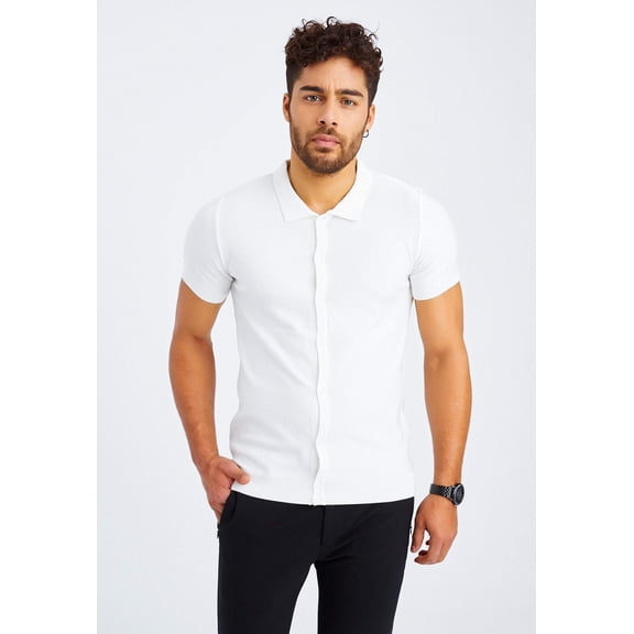 Fine Knit Short-Sleeve Shirt