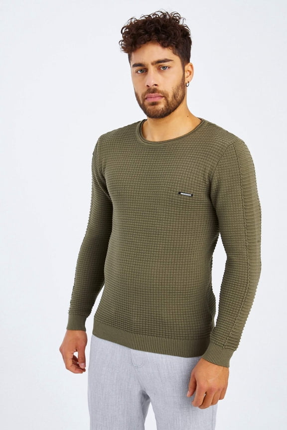 Fine Knit Sweater With Crew Neck