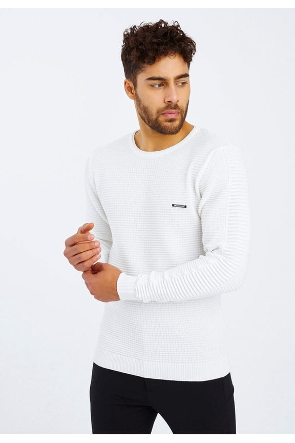 Fine Knit Sweater With Crew Neck