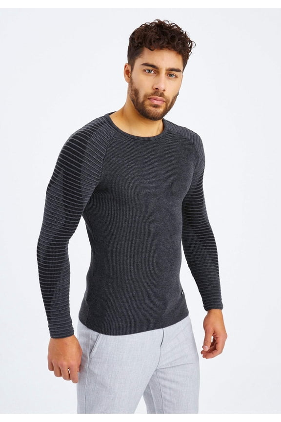 Fine Knit Sweater With Round Neck
