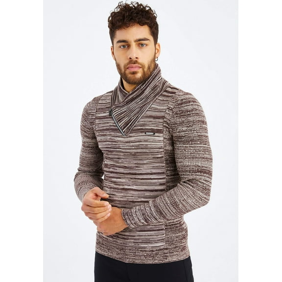 Fine Knit Sweater With Shawl Collar