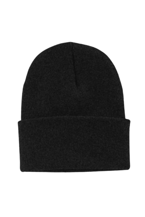 Fine Knit Watch Cap Beanie, Winter Hat, 100% Acrylic, Made in USA, One Size, Black, Single