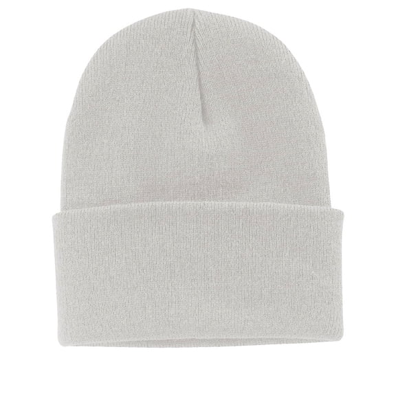 Fine Knit Watch Cap Beanie, Winter Hat, 100% Acrylic, Made in USA, One Size, White, 3 Pack