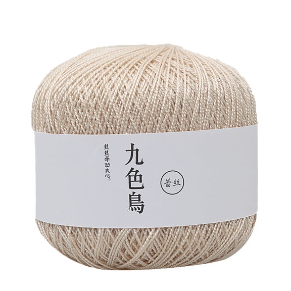 Fine Lace Crochet Thread, DIY Weaving Yarn for Delicate Crafts, Size 8 Crochet Thread,Skein for Doilies Jewelry(I)