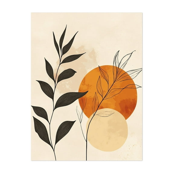 Fine Line Floral Illustration - Line Drawing Minimalist Abstract Botanical Line Art Geometric Modern Art Floral Unframed Wall Art Print 11 x 14 inches