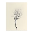 Fine Line Tree Art - Line Drawing Minimalist Line Art Abstract Black ...
