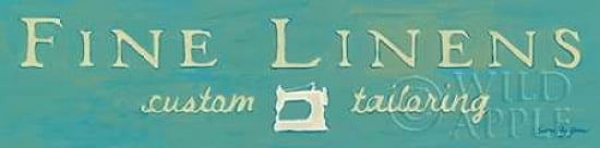Fine Linens Turquoise Canvas Art - Susan Eby Glass (8 x 24)