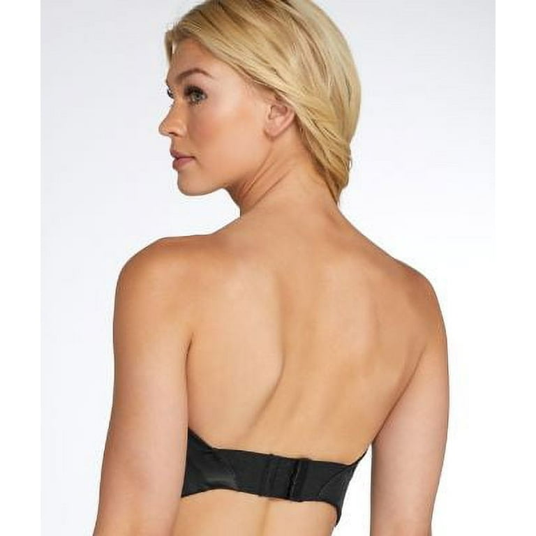 Fine Lines Womens Refined Low Back Longline Bra, 36D, Black 