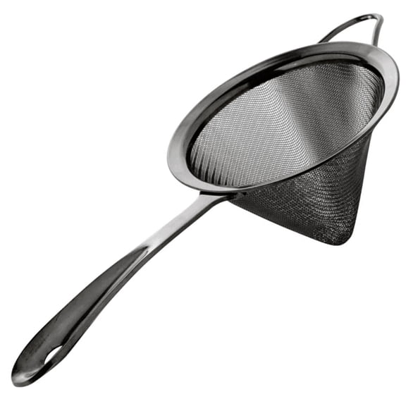 Fine Mesh Cocktail Strainer, 304 Conical Sieve, Silver Finish | Ergonomic Handle, Rustproof Bar Tool