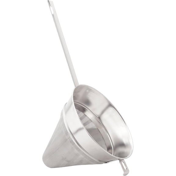 Fine-Mesh Cone Sieve, 18/8 Stainless Steel, For Straining Sauces, Soups, And Purees