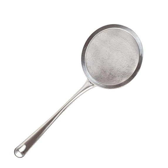 Fine Mesh Food Strainer, Flat Spoon Stainless Steel Kitchen Colander, Metal Strainer Sieve, Sift, Strain & Rinse Vegetables, Fruits 14cm