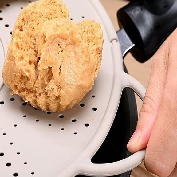 Fine Mesh Frying Pan Splatter Guard, Silicone Anti-Grease Screen for Crispy Cooking