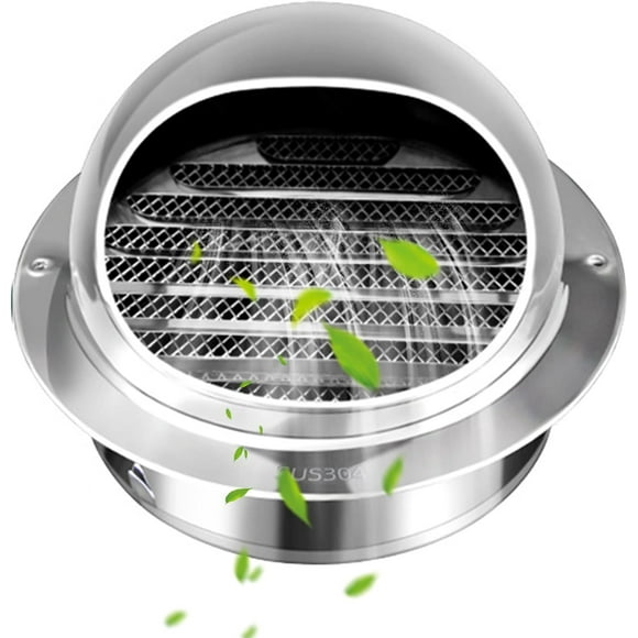 Fine Mesh Grille Ventilation Cover for Garage, Stainless Steel Dryer Vent Cover 304 Stainless Steel Material to Prevent Small Animals Entry Easy Installation for Hair Dryer Vent