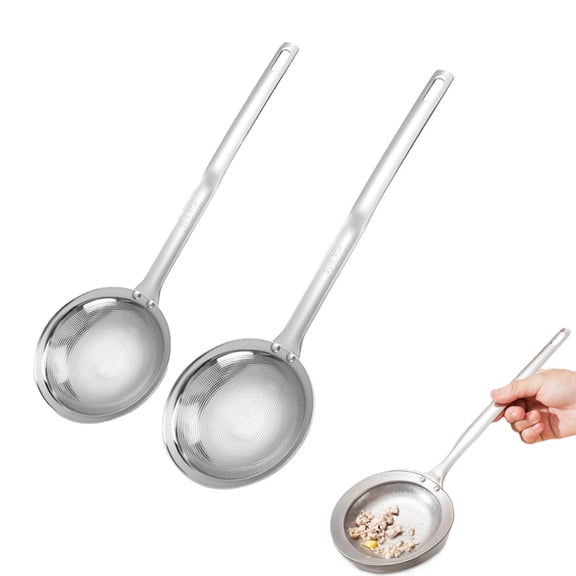 Fine Mesh Kitchen Strainer Stainless Steel Sieve with Handle for Cooking and Baking