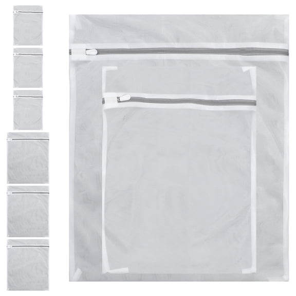Fine Mesh Laundry Bag Washing Machine Storage for Clothes Bags Underwear White Travel