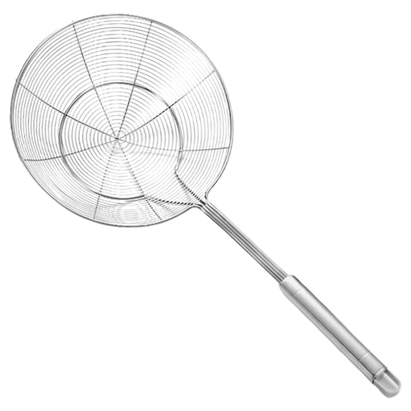 Fine Mesh Metal With HoleSieve Food Strainer,Stainless Steel Filter Spoon With Handle,Fine Holes Slotted Colander Frying Spoon ,Handheld Tool For Kitchen Cooking And Filter Food Residues(20 CM)