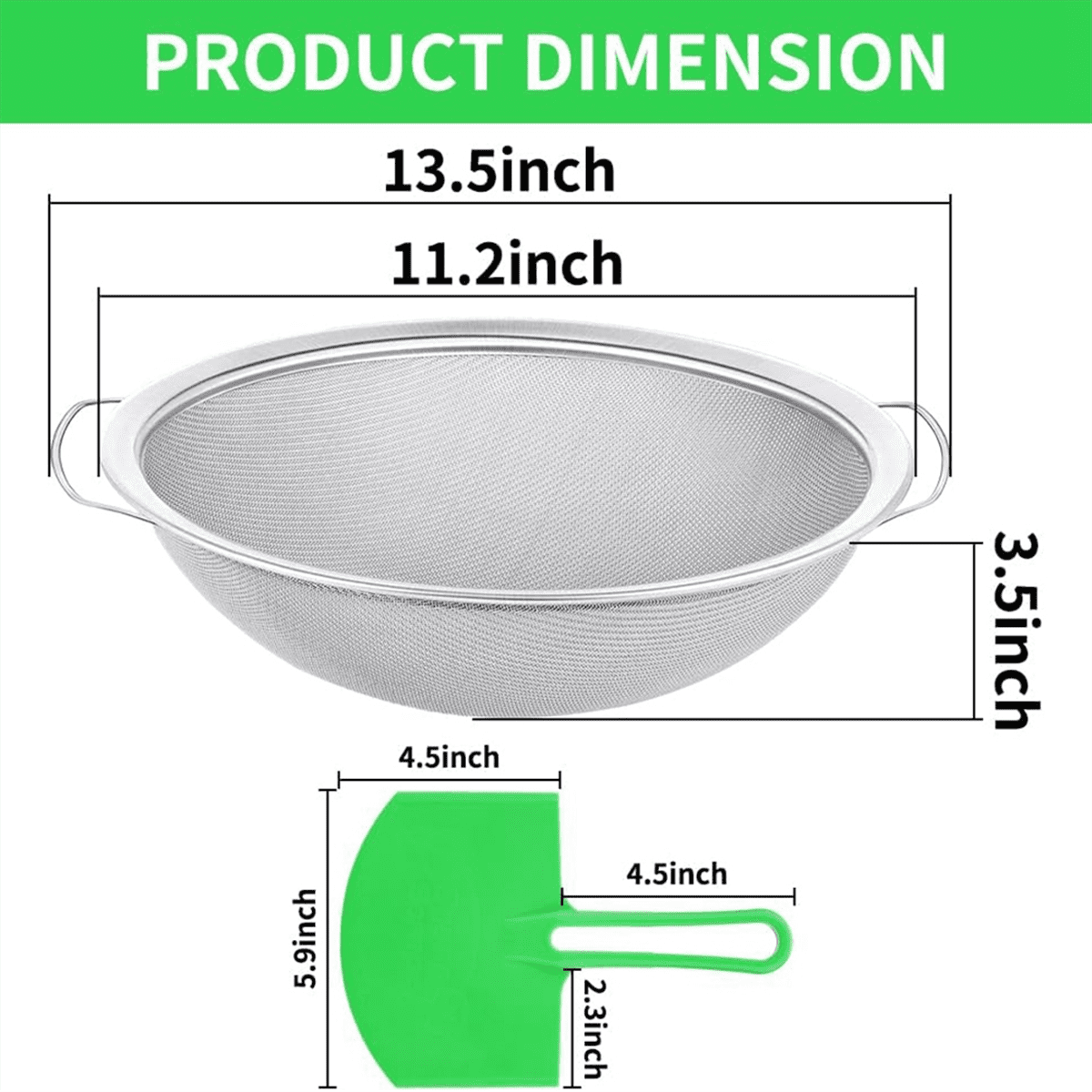 Fine Mesh Paint Strainer 60 Mesh Stainless Steel Paint Strainer Fits 5