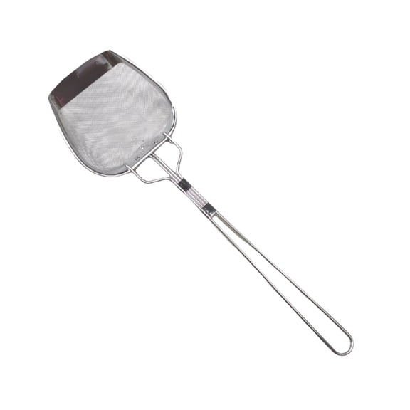 Fine Mesh Square Stainless Steel Spoon Soup Strainer With Long Handle Firm Stable Smoothing Kitchen Cooking Utensil