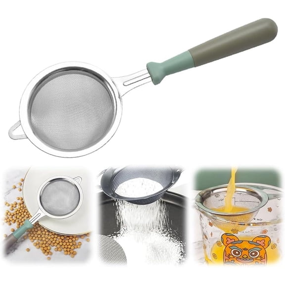 Fine Mesh Stainless Steel Colander Blue