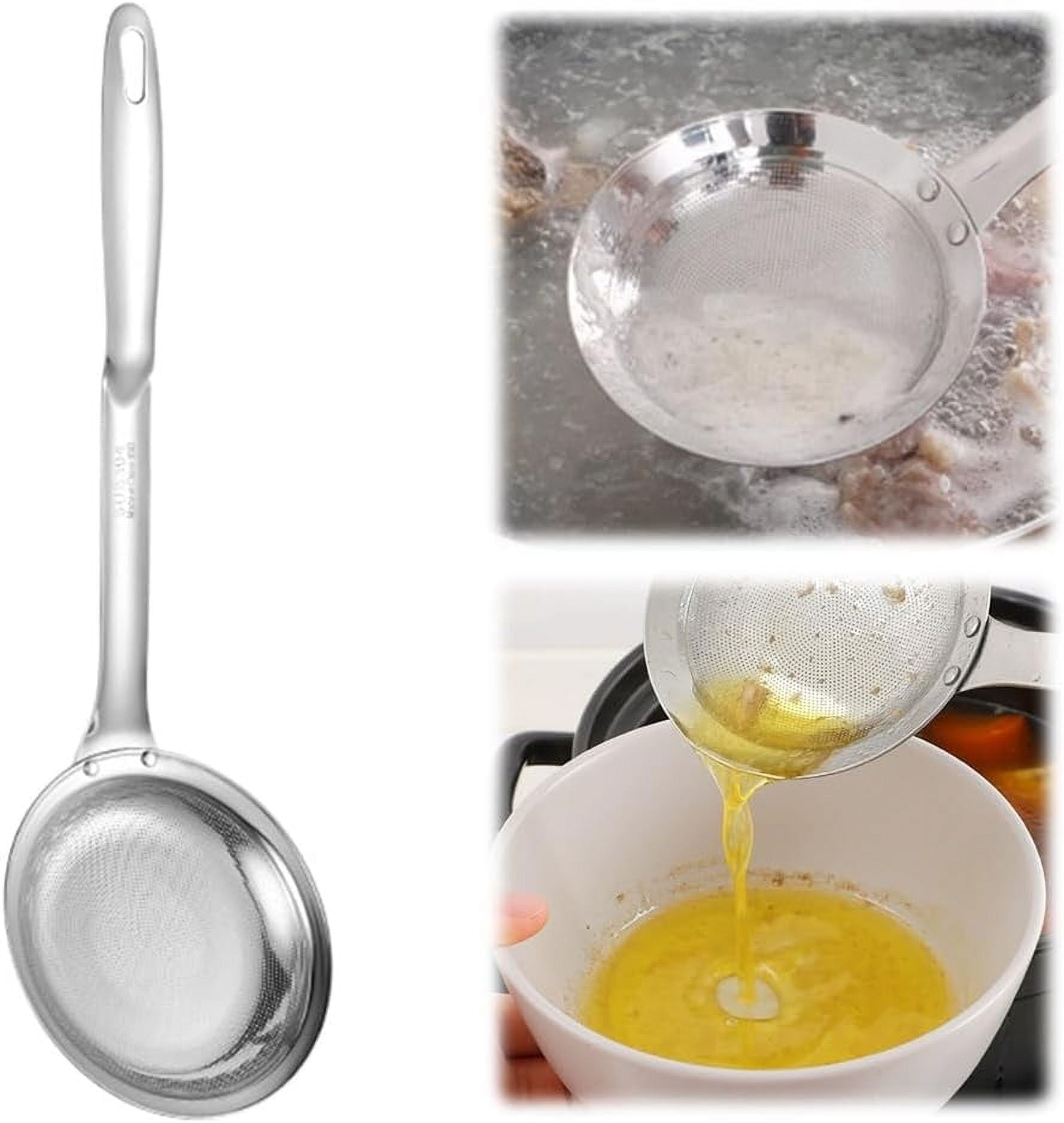 Fine Mesh Stainless Steel Colander Spoon,2025 Extra Fine Mesh Strainer ...
