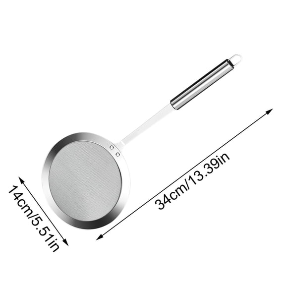 Fine Mesh Stainless Steel Colander Spoon 2025 - Extra Fine Mesh Strainer with Handle for Skimming Grease Foam Oil Filter Food Strainer