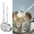 thumbnail image 1 of Fine Mesh Stainless Steel Colander Spoon, Strainer Ladle, 304 Stainless Steel Skimmer, Extra Fine Mesh, for Filtering Grease, Skimming Foam, Small and Large Combination, by FAJHHA, 1 of 8