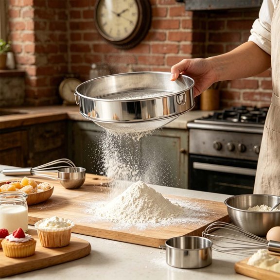Fine Mesh Stainless Steel Flour Sifter Sieve for Baking Pastry Sugar Cocoa Dry Ingredient Hand Press Kitchen Tool