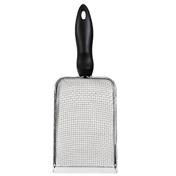 Stainless Steel Reptile Sand Substrate Scoops Shovel Fine Mesh Sifter Reptile Litter Cleaner Metal Scooper for Bedding
