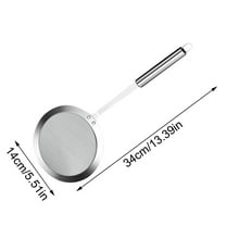 Fine Mesh Stainless Steel Skimmer Spoon | 304 Food Grade Strainer for Skimming Grease & Foam | Oil Filter & Soup Strainer with Handle | Kitchen Sieve Colander for Cooking & Baking