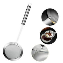 Fine Mesh Stainless Steel Strainer,Extra Fine Sieve,Grease Skimmer,Oil Filter,Handle Design for Kitchen,Skimming Foam,Food Strainer Spoon|Stainless Steel,A,NCHKUN