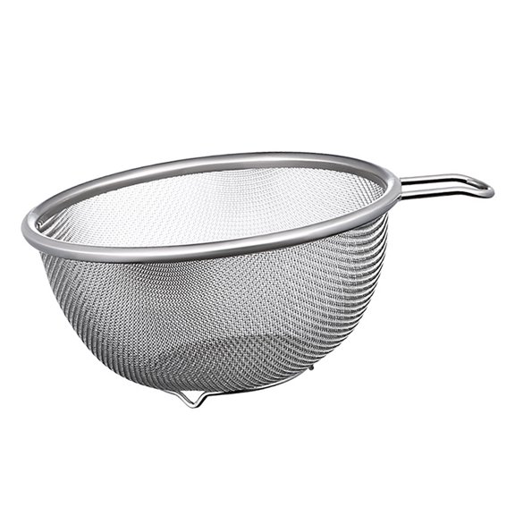 Fine Mesh Strainer, Fries Basket Net Stainless Steel with Handle for Kitchen