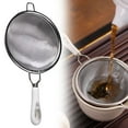 thumbnail image 1 of Fine Mesh Strainer Tea Infuser Steeper, Stainless Steel Sieve Sifters with Handles, Tea Strainers for Loose Tea, Mesh Strainer for Straining Cocktail Juice & Sifting Flour Powdered Sugar, White L, 1 of 8