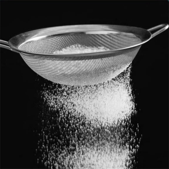 Fine Mesh Strainers, Stainless Steel Sifters, with Reinforced Frame and Sturdy Handle, for Sift, Strain, Drain and Rinse Vegetables, Pastas and Tea