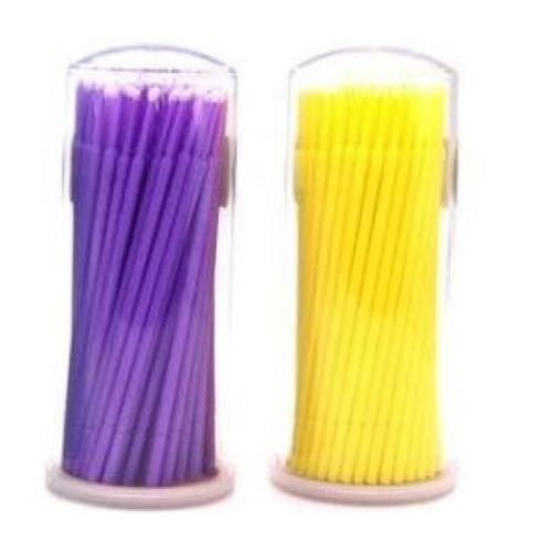 Fine MicroBrush Applicators Mauve / Yellow 4 Packs of 100